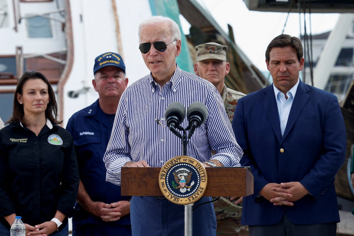 Biden And DeSantis Emphasize Unity During Hurricane Ian Tour | The ...